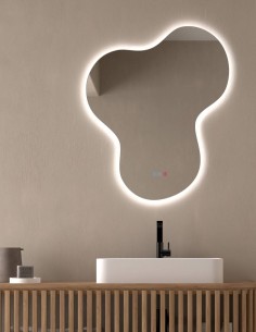 Espejo de baño irregular LED - CARTAGO de Dyled luz cálida 2