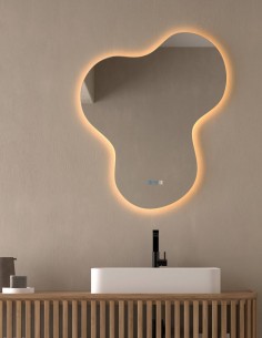 Espejo de baño irregular LED - CARTAGO de Dyled luz cálida