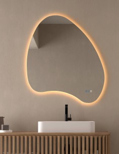 Espejo de baño irregular LED - TEIDE de Dyled luz cálida