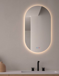 Espejo de baño ovalado LED - SEGOVIA de Dyled luz cálida