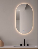 Espejo de baño ovalado LED - SEGOVIA de Dyled luz cálida