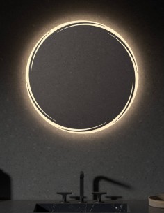 Espejo de baño redondo LED - AQUILEA de Dyled 70 cm