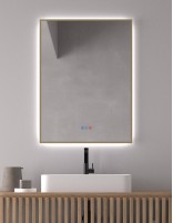 Espejo de baño rectangular LED dorado - IGUAZÚ de Dyled 60 cm