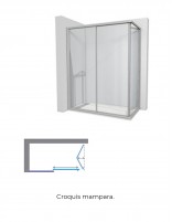 Mampara de aluminio blanco croquis