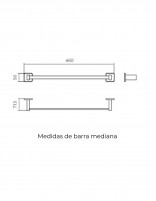 Medidas toallero oro cepillado/oro rosa cepillado mediana