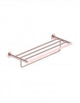 Barra toallero múltiple oro cepillado/oro rosa cepillado