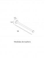 Croquis toallero recto bronce
