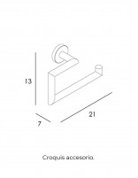 Anilla toallero dorada croquis
