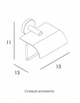 Portarrollos bronce con tapa croquis