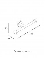 Croquis del Portarrollos doble bronce - ECO de Manillons Torrent
