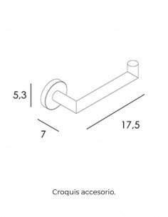 Portarrollos bronce sin tapa 2