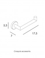 Portarrollos bronce sin tapa croquis