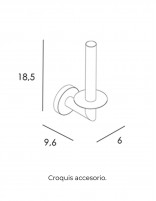Portarrollos vertical bronce croquis