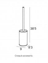 Escobillero bronce a suelo croquis