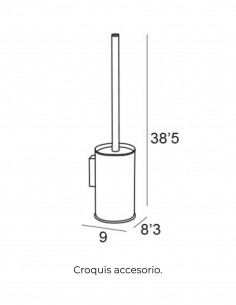Escobillero bronce a pared ECO 2