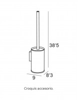 Escobillero bronce a pared croquis