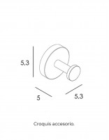 Perchero gun metal croquis