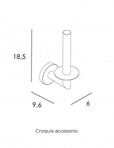 Portarrollos vertical - black gun metal ECO de Manillons Torrent 2