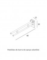 Barra de apoyo abatible