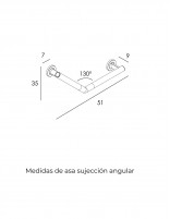 Croquis Asa de sujeción angular - negra BOLD fija de Manillons Torrent