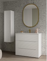 Mueble baño moderno con patas blanco