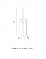 Medidas escobillero suelo cromo