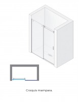 Mampara de ducha acero inoxidable croquis