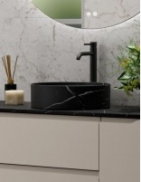 Lavabo redondo de diseño marquina storm