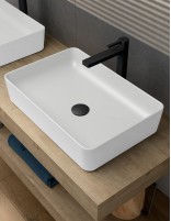 Lavabo rectangular diseño modelo Curazao en diferentes colores de Coycama