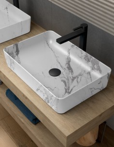 Lavabo rectangular de diseño modelo Curazao de Coycama