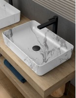 Lavabo rectangular de diseño modelo Curazao de Coycama