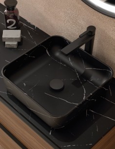 Lavabo cuadrado de diseño modelo Barbados en diferentes colores de Coycama