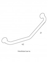 Barra de seguridad baños modelo AC-277 de PyP - medidas