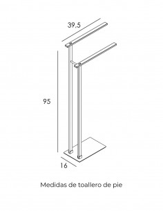 Toallero de pie cromo MANILLONS 2