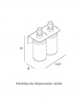 Croquis Dispensador de jabón doble blanco