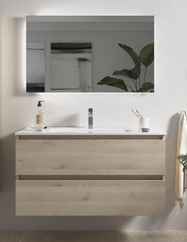 Mueble de baño suspendido natural