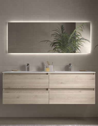 Mueble baño suspendido 160 natural