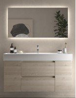 Mueble baño 120 cm. 2 puertas + 2 cajones natural