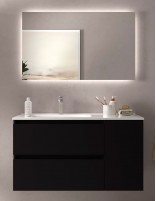 Mueble baño 2 cajones + 1 puerta  negro