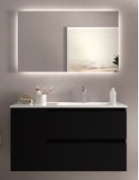 Mueble baño 2 cajones + 1 puerta negro