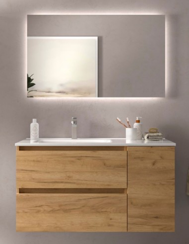 Mueble baño 2 cajones + 1 puerta modelo BEQUIA de Salgar