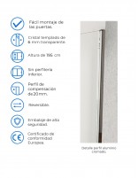 Mampara de ducha fija caracteristicas modelo free