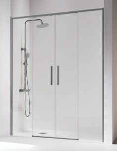 Mampara black gun metal frontal - 2 hojas fijas y 2 correderas DELTA de Kassandra