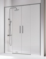 Mampara black gun metal frontal - 2 hojas fijas y 2 correderas DELTA de Kassandra