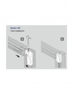 Mampara de ducha fijo y corredera cromo - DELTA de Kassandra 2