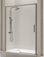 Mampara de ducha fijo y corredera black gun metal - DELTA de Kassandra