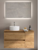 Mueble baño 1 puerta + 2 cajones modelo sobre encimera BEQUIA de Salgar