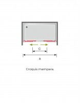 Mampara dorada frontal croquis