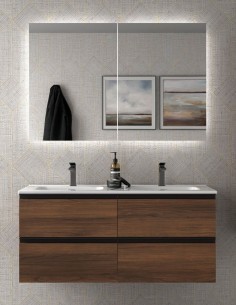 Mueble suspendido baño 120 modelo Bequia Metal de Salgar 2