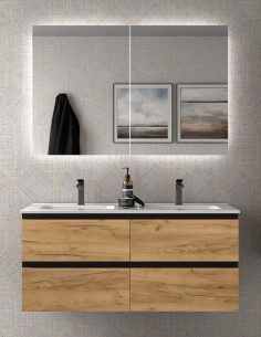 Mueble suspendido baño 120 modelo Bequia Metal de Salgar